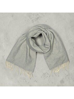 J CREW Gray Fringe Lighweight Fall Scarf